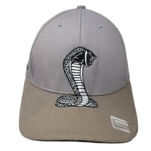 Shelby Strapback Baseball Cap Gray One Size Adjustable Embroidered Vented Holes